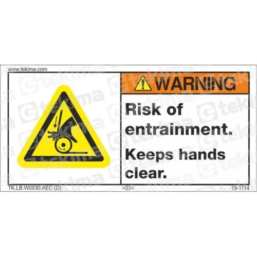 WARNING LABEL, 12 PCS/PACK