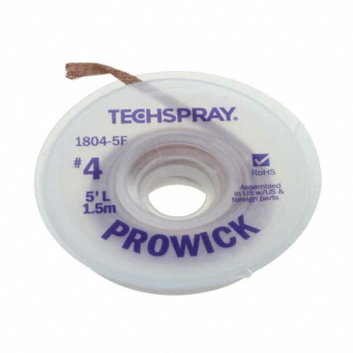 DESOLDER BRAID ROSIN 0.098" 5'