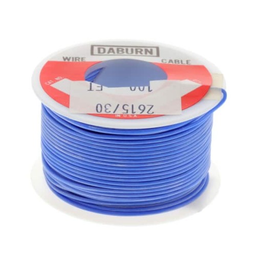 HOOK-UP STRND 30AWG BLU 100'