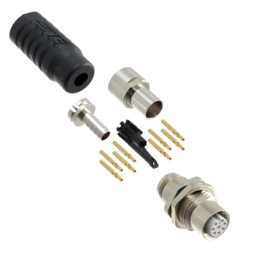 CONN RCPT FMALE 8POS GOLD CRIMP