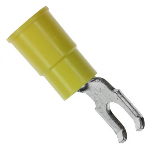 CONN SPADE TERM 10-12AWG #8 YEL
