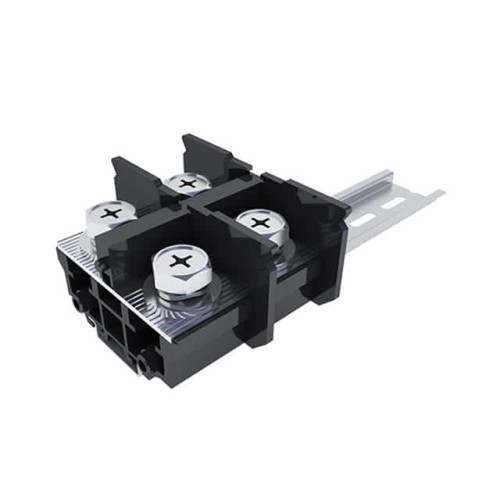 RAIL TERM BLK FEED THRU 4/0-8AWG