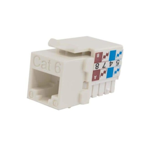 CAT6 WHITE 110 KEYSTONE - 1 EA/B