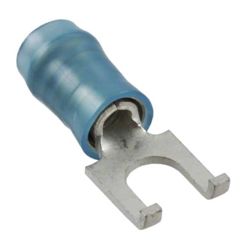 CONN SPADE TERM 14-16AWG #8 BLU