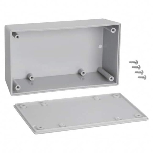 BOX ABS GRAY 5.620"L X 3.250"W