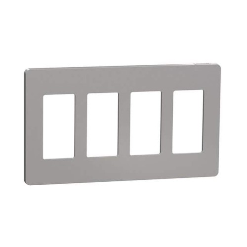 4 GANG SCREWLESS MATTE WALL PLAT