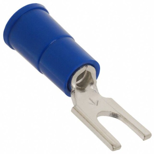 CONN SPADE TERM 14-16AWG #6 BLU