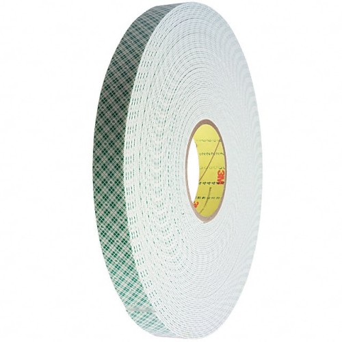 TAPE DBL COATED WHITE 1"X 36YDS