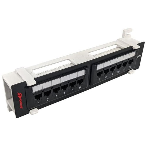 12 PORT CAT6 PATCH PANEL, LOADED