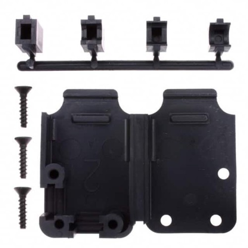 CONN BACKSHELL 15P 90/180DEG BLK