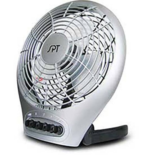 SPT DESKTOP FAN W/IONIZER, 7" BL
