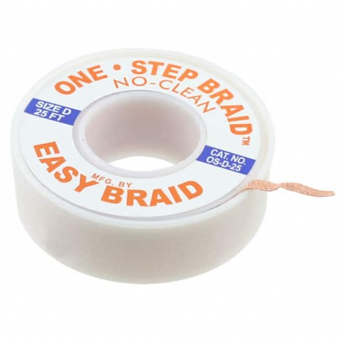 DESOLDER BRAID NO-CLN 0.1" 25'