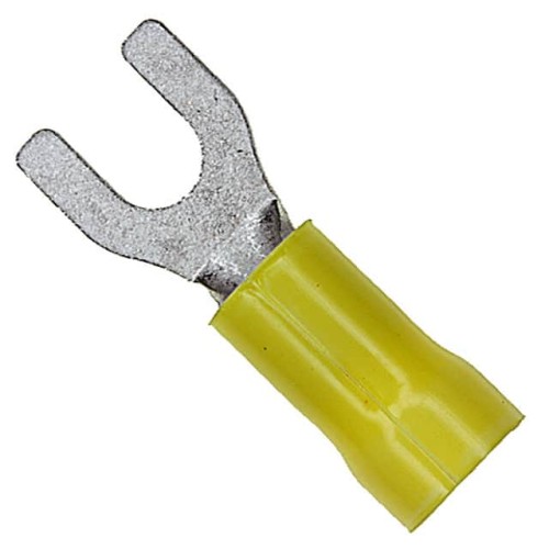 CONN SPADE TERM 10-12AWG #10 YEL