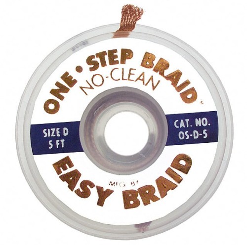 DESOLDER BRAID NO-CLN 0.1" 5'