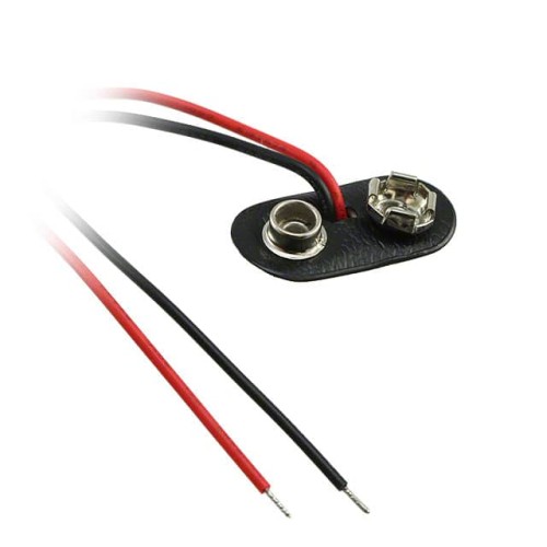 BATT CONN SNAP 9V 1 CEL 12" LEAD