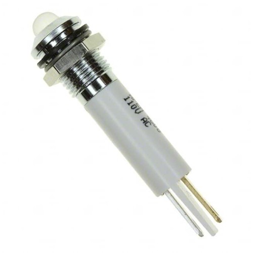 INDICATOR 110V 8MM PROMINENT WHT