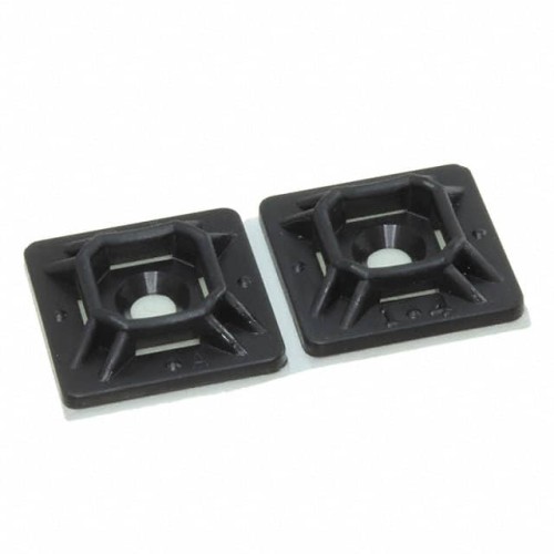 CABLE TIE HLDR QUAD ADH BLACK