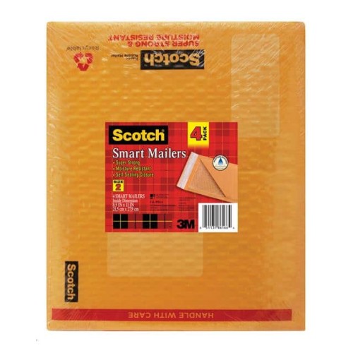 SCOTCH POLY BUBBLE MAILER 4-PACK