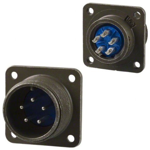 CONN RCPT MALE 5P SILV SLDR CUP