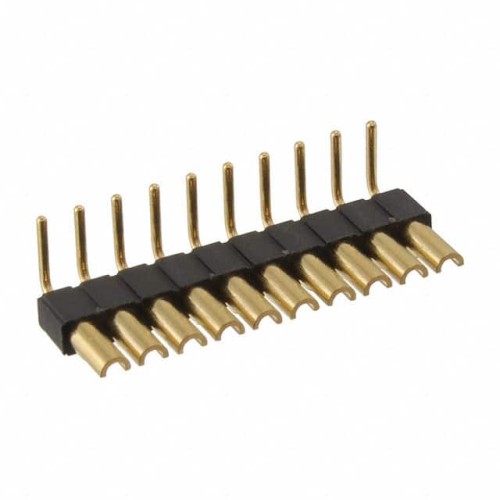 CONN HDR STRIP SOLDER 10POS GOLD