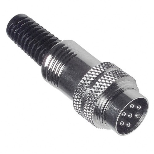 CONN PLUG MALE DIN 6P SOLDER