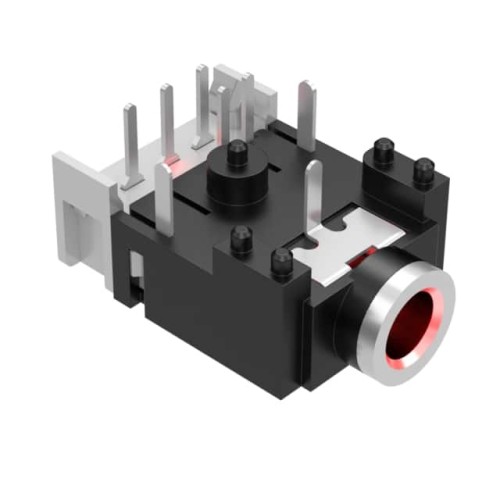 CONN JACK 3COND 3.5MM LED R/A