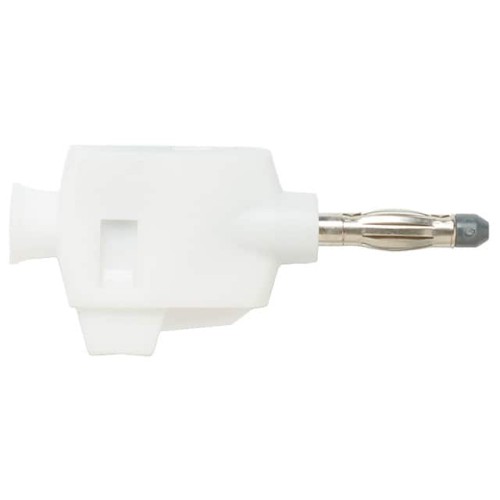 CONN BANANA PLUG SLDRLESS WHITE