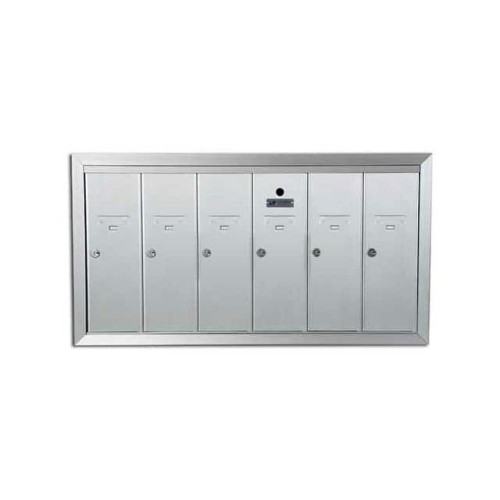 RECESSED VERTICAL 6 DOOR MAILBOX
