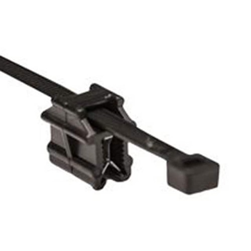 CABLE TIE HLDR SGL EDGE MNT BLK