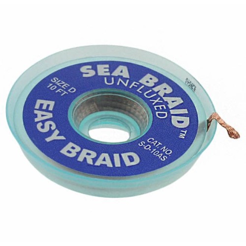 DESOLDER BRAID UNFLUXED 0.1" 10'