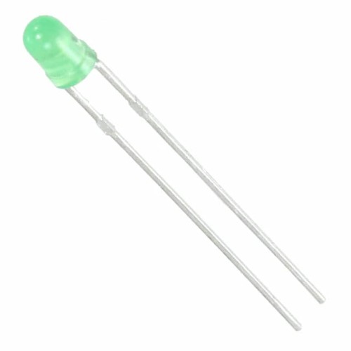 LED GREEN DIFFUSED T-1 T/H