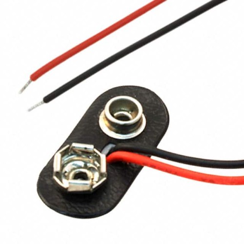 BATT CONN SNAP 9V 1 CEL 12" LEAD