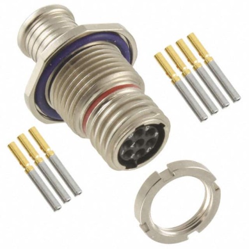 CONN RCPT FMALE 7POS GOLD CRIMP