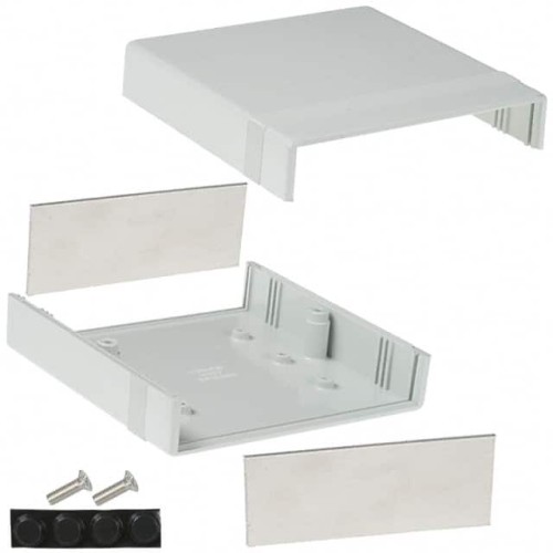 BOX ABS GRAY 5.287"L X 5.323"W