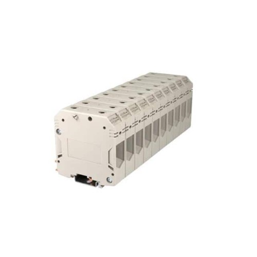 RAIL TERM BLK FEED THRU 1/0-6AWG