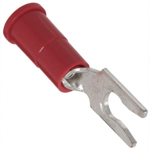CONN SPADE TERM 18-22AWG #6 RED