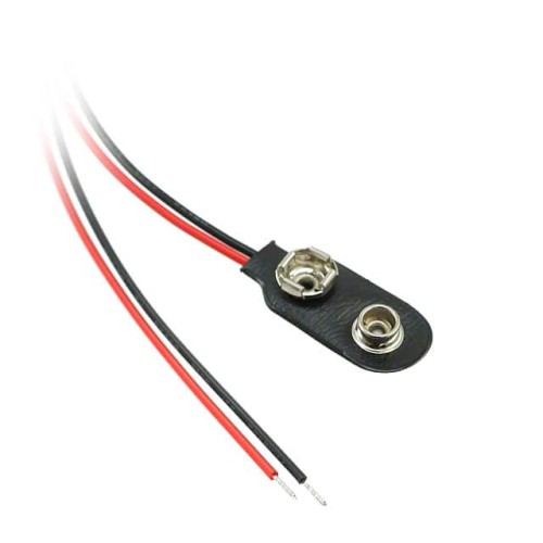 BATT CONN SNAP 9V 1 CEL 12" LEAD