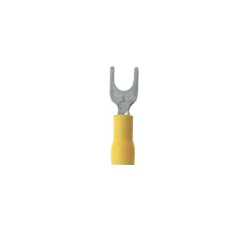 CONN SPADE TERM 22-26AWG #6 YEL