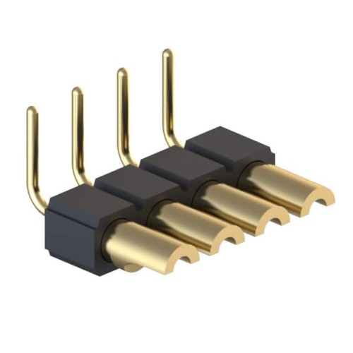 CONN HDR STRIP SOLDER 4POS GOLD