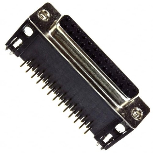 CONN D-SUB RCPT 25POS R/A SLDR