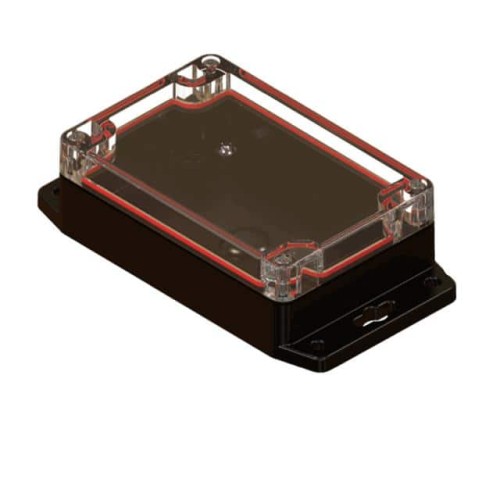 CLEAR/BLACK FLANGED BASE POLYCAR