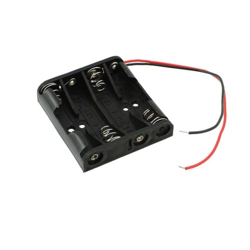 BATT HOLDER AAA 4 CELL 6" LEADS