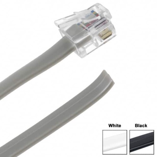 CABLE MOD 6P6C PLUG TO CABLE 25'