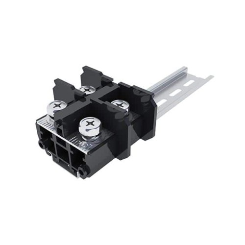 RAIL TERM BLK FEED THRU 3/0-8AWG