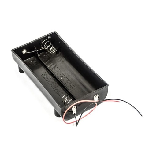 BATT HOLDER D 4 CELL 6" LEADS