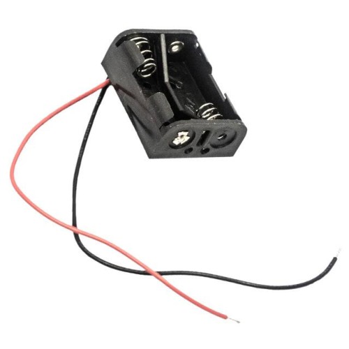 BATT HOLDER N 2 CELL 6" LEADS