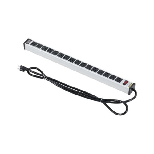 24" 16 OUTLET ALUMINUM POWER STR