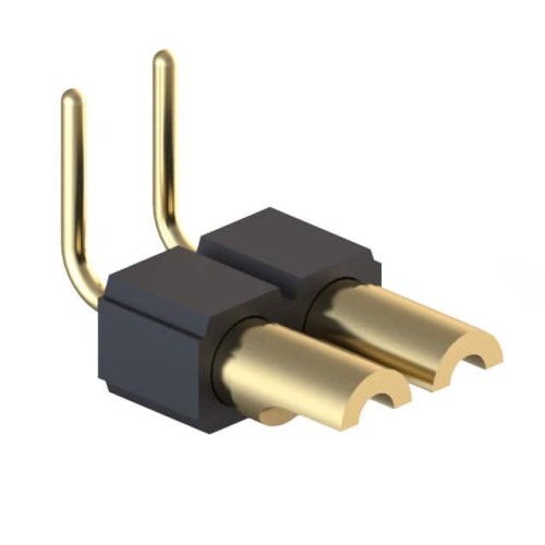 CONN HDR STRIP SOLDER 2POS GOLD