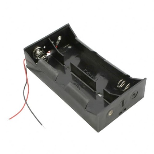 BATT HOLDER D 4 CELL 6" LEADS