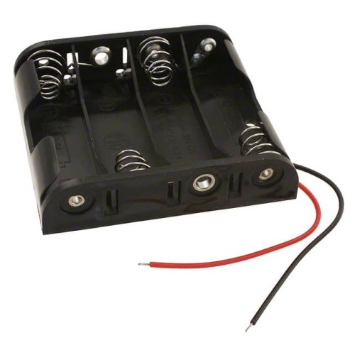 BATT HOLDER AA 4 CELL 6" LEADS